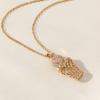 Basketball Shape Pendant Necklace for Women 2025 New Fashion Golden Stainless Steel Chain Wedding Party Jewelry Accessories
