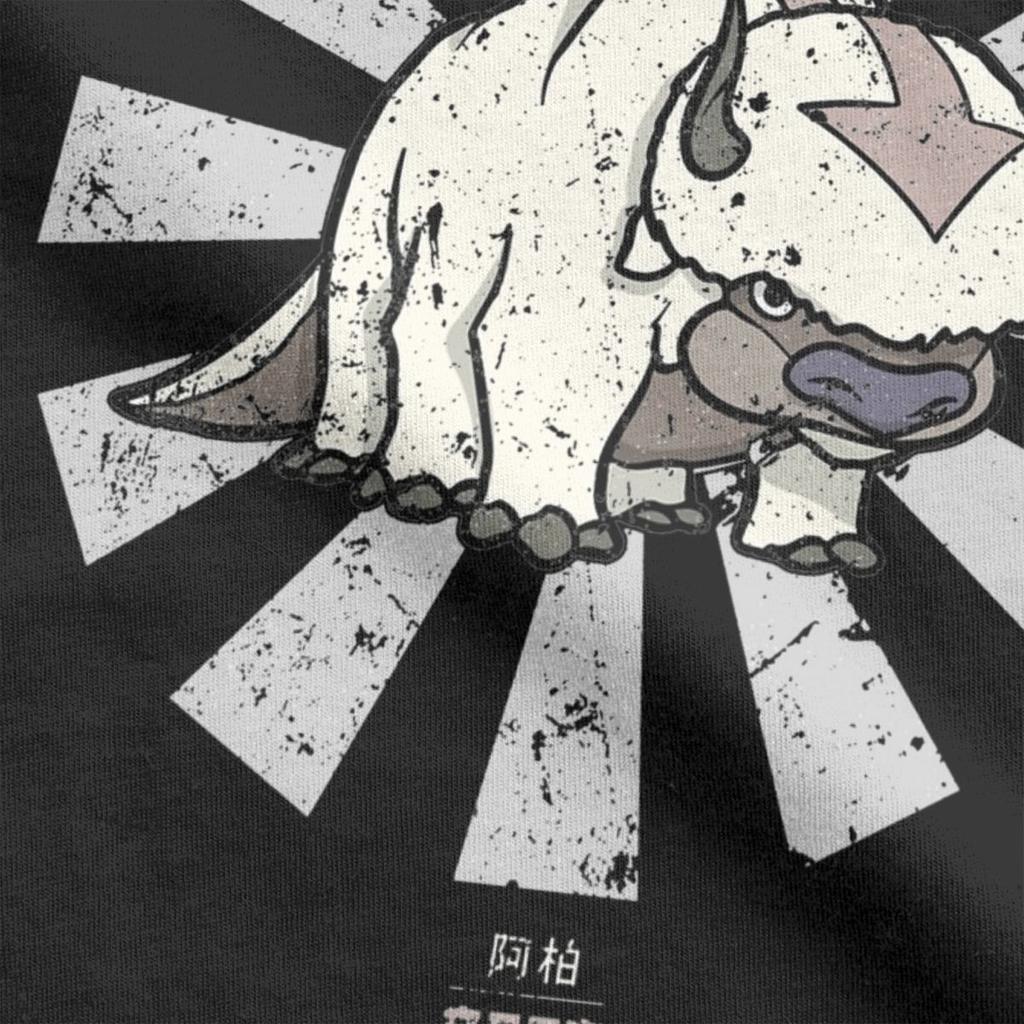 Appa Avatar-The Last Airbender T Shirts Men's Cotton Fashion for Male T-Shirt Crew Neck Tees Short Sleeve Tops Plus Size