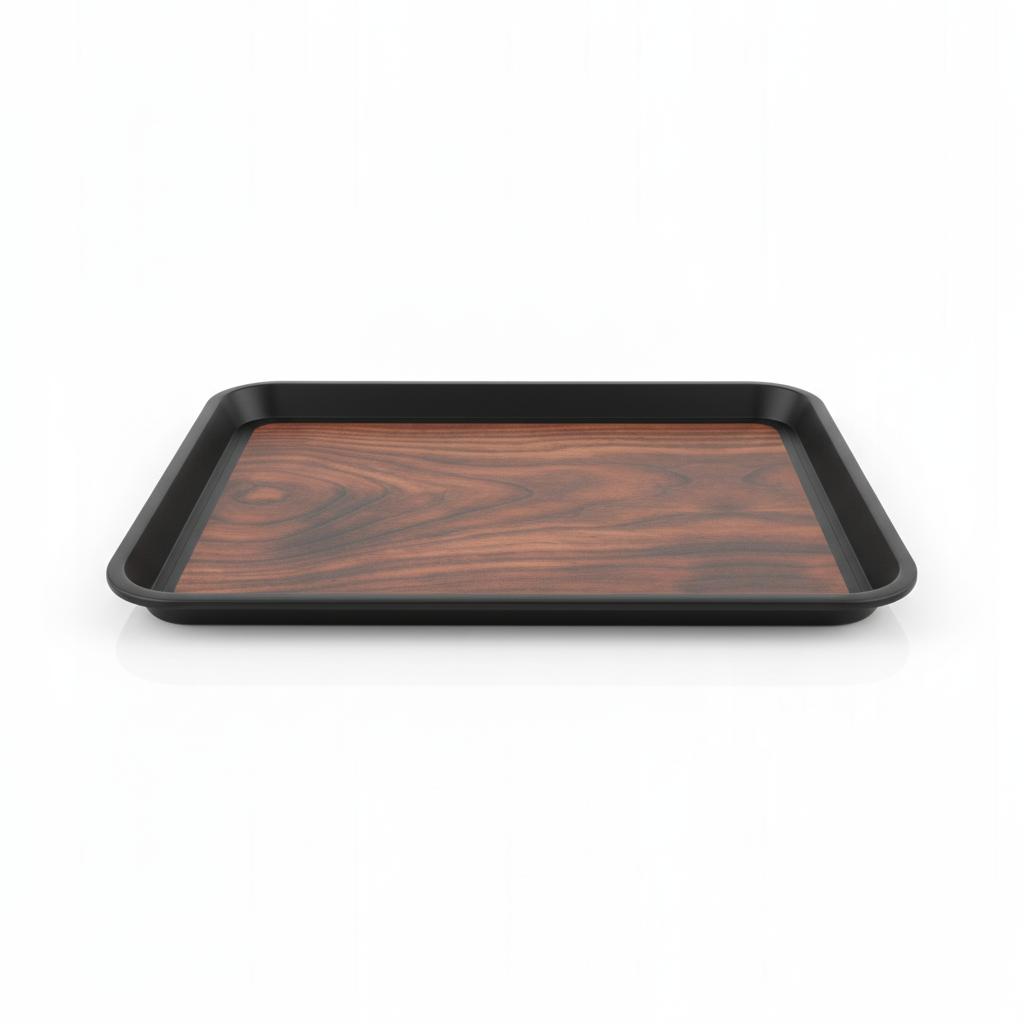 Carnival Waiter'S Tray Non-Slip Black Rectangle 45.5×35.5×2 Cm