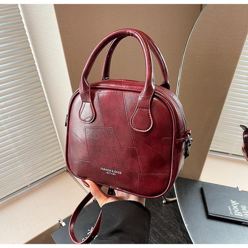 Herbst und Winter neue Retro kleine quadratische Tasche einfarbig einfache Handtasche einfache vielseitige Schultertasche Umhängetasche