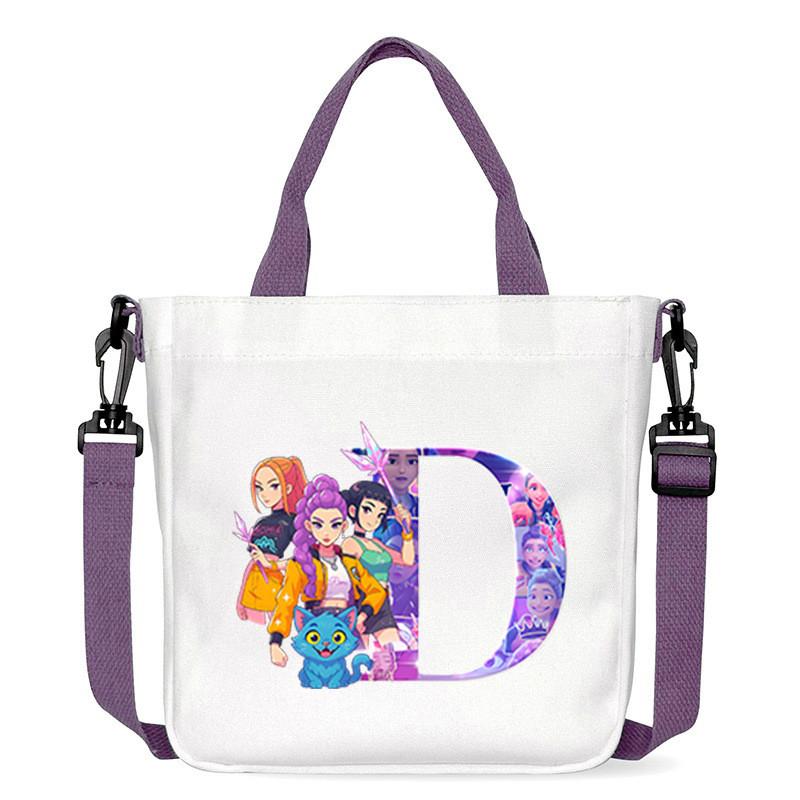 Kids Girls Sajaboys Rumi Mira Zoey Printed Student Lightweight Crossbody Bag Casual Canvas Shoulder Bags