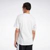 Reebok Casual Retro Letter Print Short Sleeve T-Shirt Men Tops Off-White Black FK2716