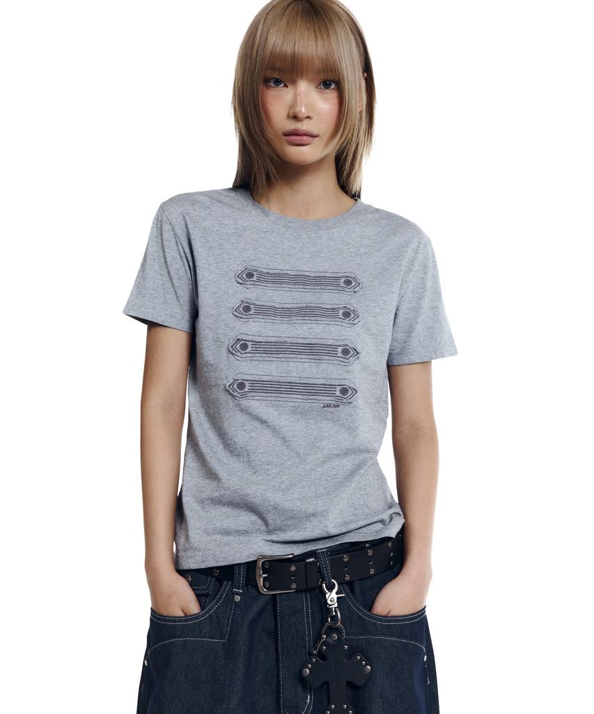 AAKAM Napoleon Corded Half Top (Gray)