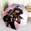 Guitarist, HeavyMetal Themed Automatic Opening and Closing Umbrella, Compact Travel Umbrella, Lightweight and Portable, Suitable for Beach C