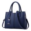 Women's Large Capacity Solid Color Tote: Cross-border Style, Splice Design, Shoulder or Handbag for Moms