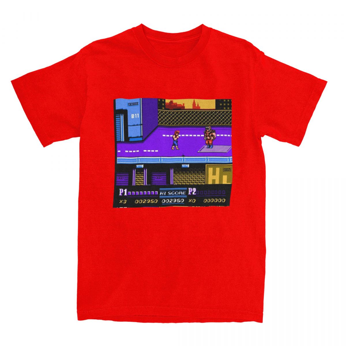 Men Women Classic Double Dragon 2 Nes Pixel Game Shirts Merchandise Vintage Cotton 8 Bit Gaming T Shirts Tee Clothing Summer S