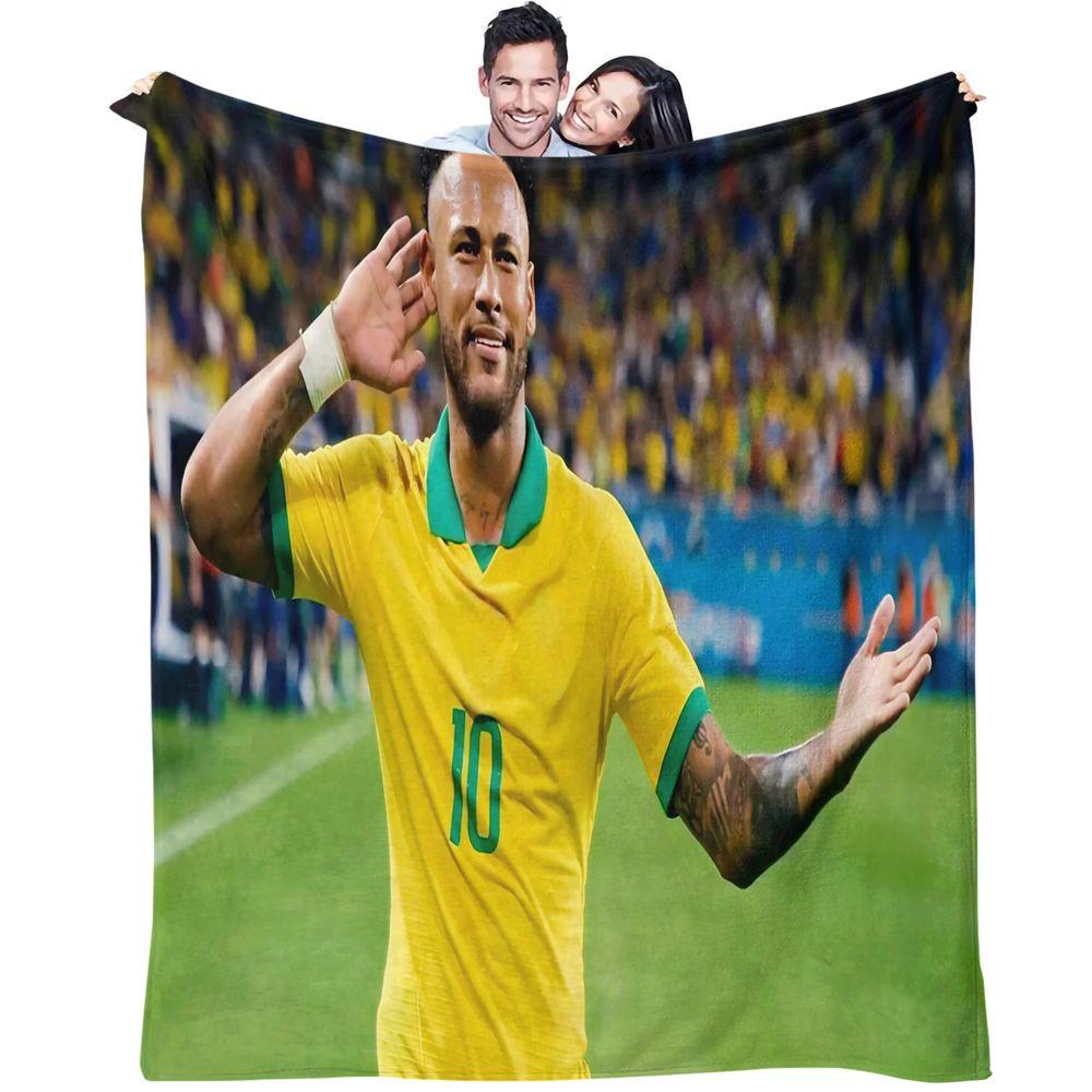Yellow Green Jersey Athlete Print Blanket Flannel Blanket Throw Blanket Warm Blanket Gift Blanket Sports Party Co 75x90cm