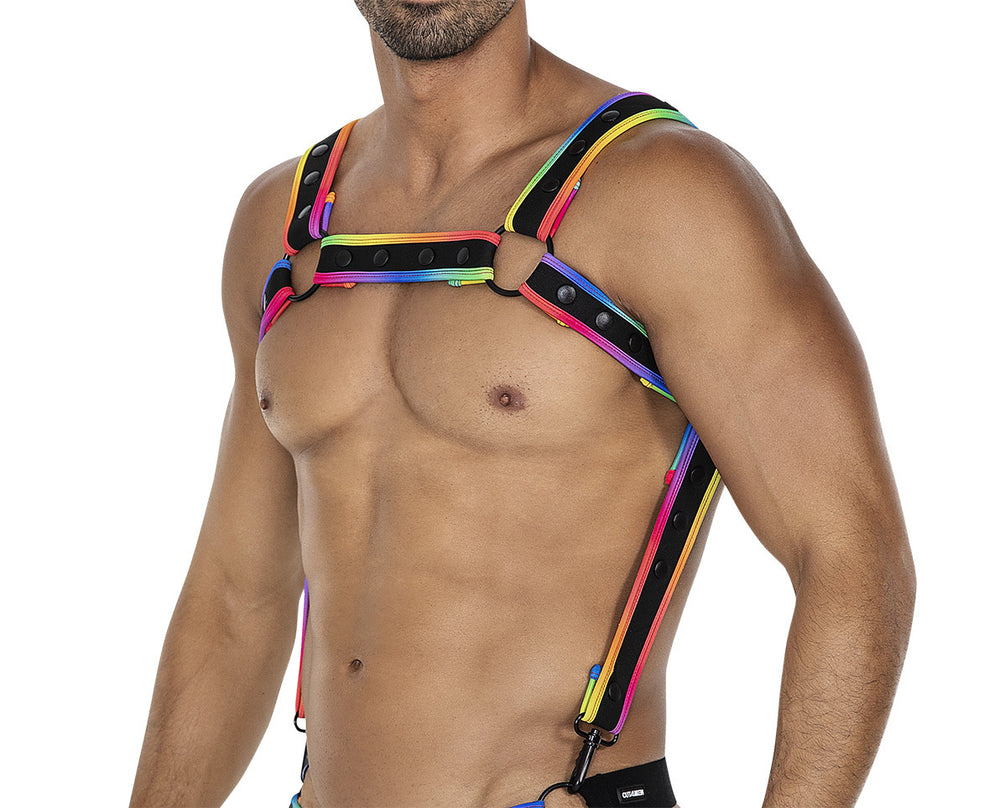 Harnais Neo Noir-Rainbow - CUT4MEN - Harnais