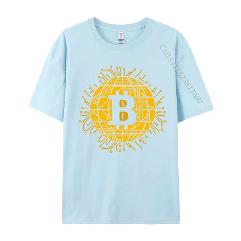 Bitcoin Cryptocurrency TShirt Casual Tops Shirt 2024 Popular Design Tops  Tees BTC Coin Trader B For Men T Shirt