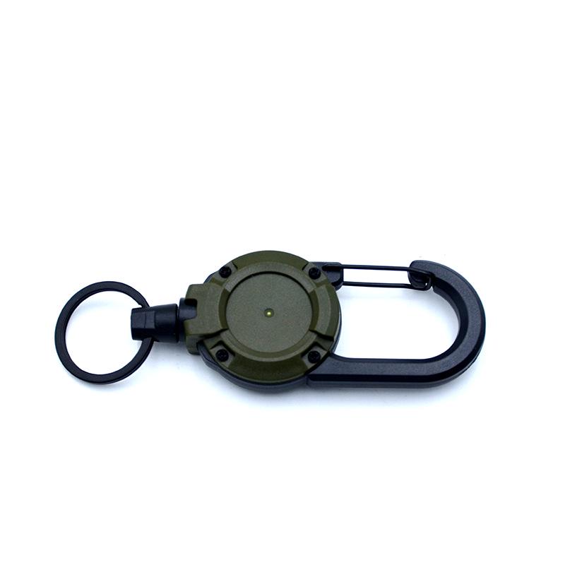 Outdoor Tactical Easy-Pull Telescopic Wire Rope Multifunction Keychain - Anti-Lost, Easy-Rebound
