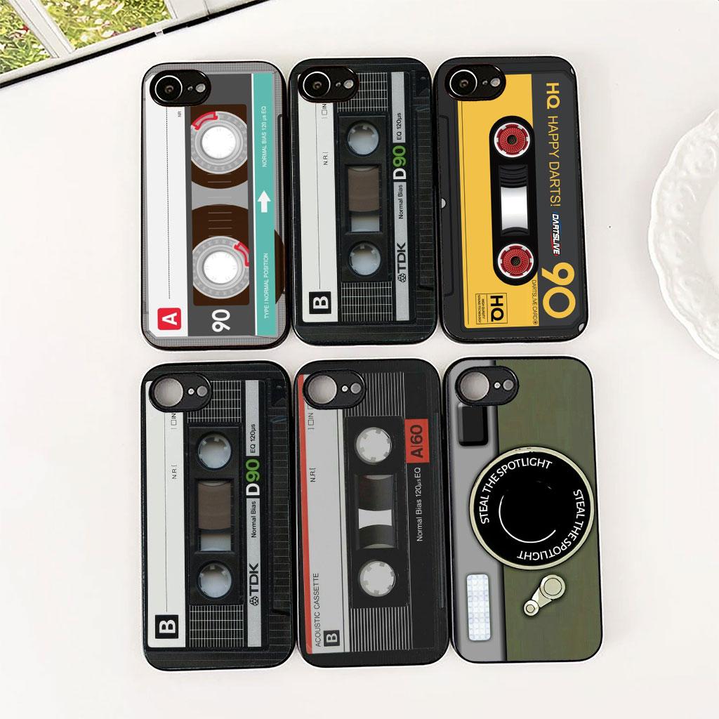 Phone Cover for Samsung Galaxy S22 S21 S20 FE Ultra Plus A07 A17 A15 A16 A25 A57 A37 Case Retro Camera Vintage Cassette Tape