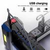 Outdoor Solar Strong Light LED Flashlight Portable Searchlight USB Rechargeable Waterproof Drop Resistant LED Camping Emergency