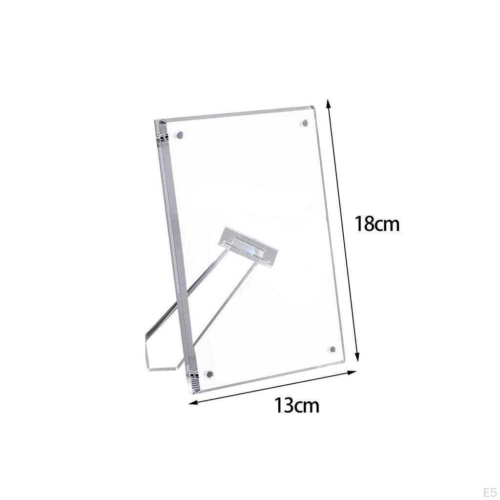 2x Acrylic Photo Picture Frame Artwork Modern Tabletop Display Holder