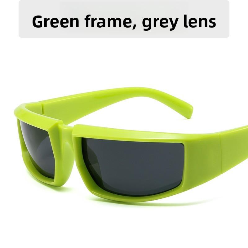 Fashion Y2k Square Sunglasses Uv400 With Black Lenses For Outdoor Activities And Parties