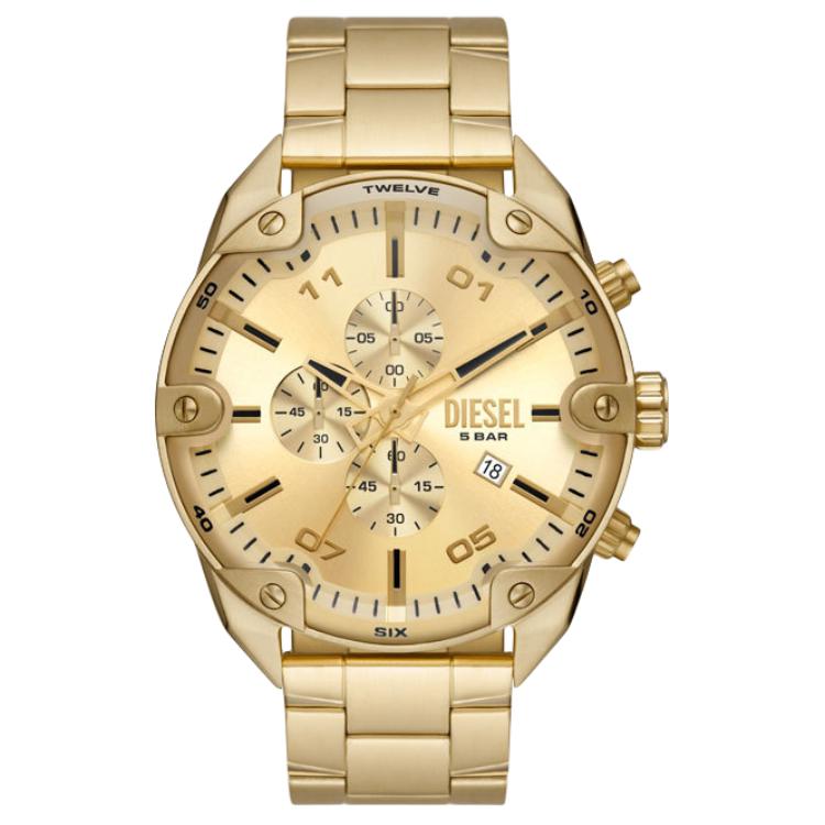 

Diesel Quartz Watch Stainless Steel Band Gold Dial Men watches DZ4608 Gold
