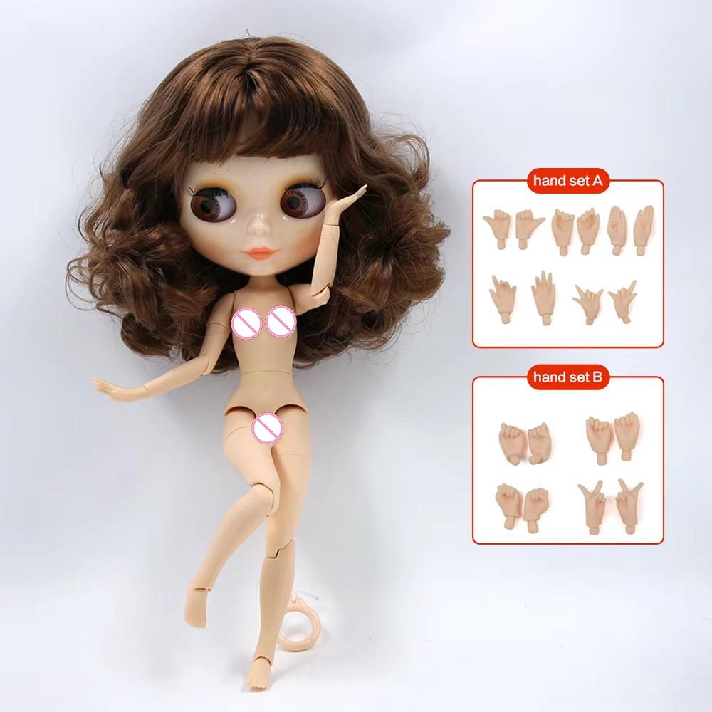 ICY DBS panenka Blyth Bílá pleť Lesklá tvář Matná tvář Kloubové tělo se sadou rukou A&B 1/6 bjd vhodné pro DIY make-up Speciální cena