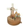 Christmas Music Box Wooden Rotating Music Box Xmas Navidad Noel Christmas Gift Birthday Gift New Year Present for Family