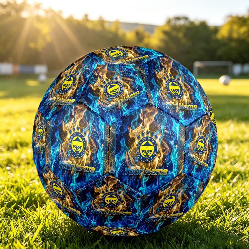 Personalized Size 5 Football Fenerbahçe FC Pattern Outdoor Game Sports Ball Gift