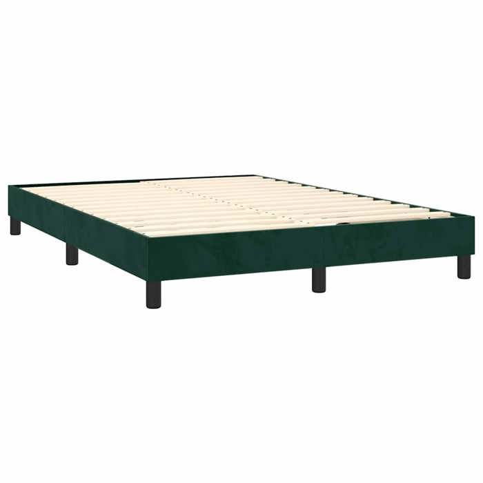 Maison Exclusive - Sommier à lattes de lit et matelas Vert foncé 140x200cm Velours