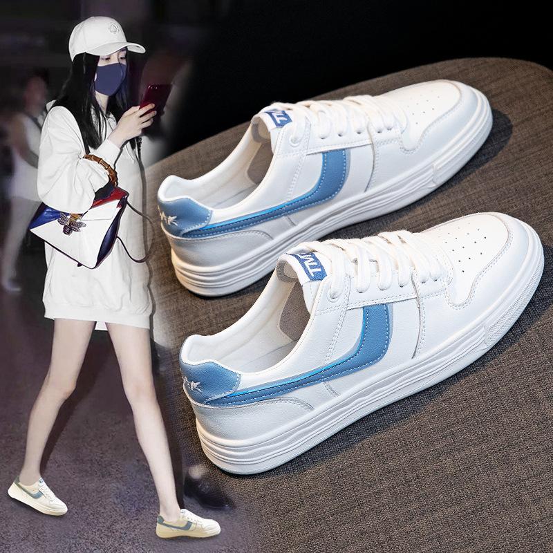 

Туфли белые из натуральной кожи женские, весенние, новые, женская обувь, универсальные туфли на плоской подошве, повседневная спортивная обувь для женщин 40