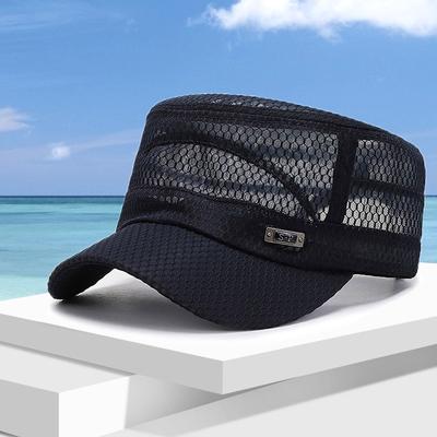 1PC Snapback Flat Caps Summer Mesh Men Breathable Military Hats Baseball Cap Protection