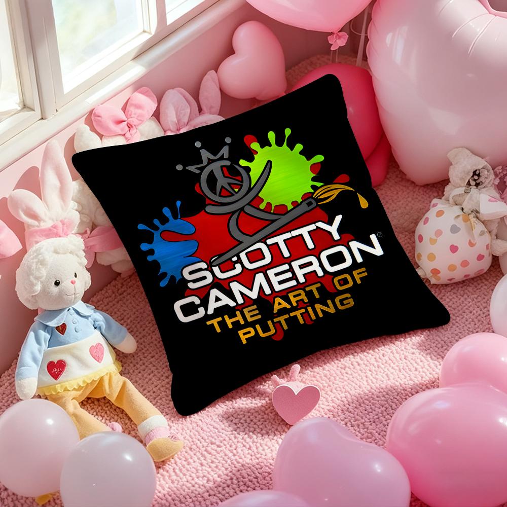Luxury S-SCOTTY C-CAMERON Cushion Cover Pattern Printed Pillowcase for Living Room Sofa Cushion Cover & Bedroom Decor