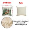 New Christmas Throw Pillow Case Linen Print Christmas Tree Decoration Cushion Living Room Versatile Sofa Cushion