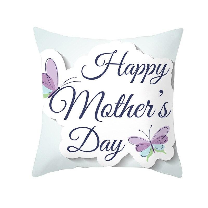 Cheap 45*45CM Mom Words Pillow Case Happy Mother's Day Gift Cushion