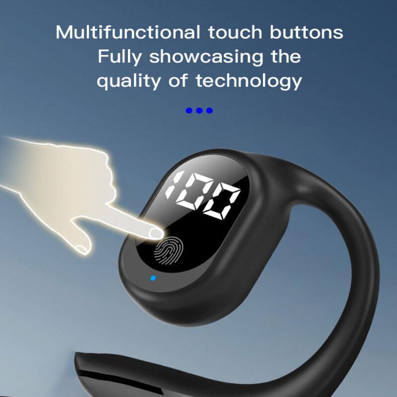 TWS Bluetooth 5.3 Wireless Bone Conduction Headphone Ear Hook Music Noise Canceling Headset HD Call Sports Earphone