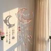 Crystals Suncatcher, Hanging Moon Butterfly Sun Catcher with Glass Prisms for Windows, Healing Crystal Decor for Home, Gift for Christmas Birthday