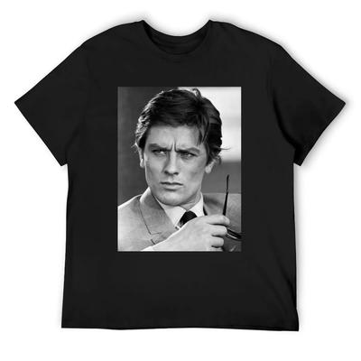 Alain Delon Stare Classic T-Shirt Anime Shirt Plus Size Tops Custom T Shirt Funny Shirt Cotton Mens T Shirts