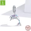S925 Sterling Silver Beads Loose Beads, Flamingo Dolphin Diy Beaded Bracelet Accessories