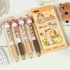 4 Pcs 0.5mm Gel Ink Pen Cartoon Panda Neutral Pen Retractable Black Ink Pen Lovely Capybara Pressing Pen for Journaling