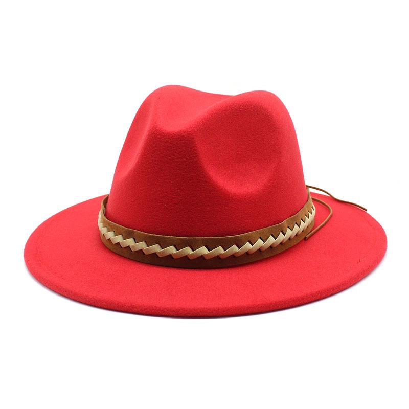 Men'S And Women'S Woolen Hats, Felt Hats, British Casual Jazz Hats, Gentleman'S Top Hats