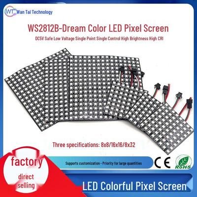 Programmable WS2812B Full-Color Pixel Screens: Flexible LED Dot Matrix In 8x8, 8x32, 16x16 Sizes