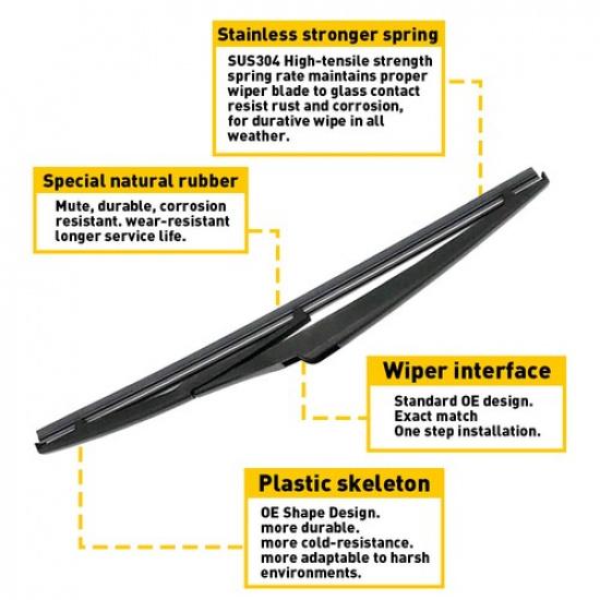 Rear Windshield Wiper Arm & Blade For Toyota Highlander 2008- 85241-42070 US