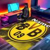 Custom Name Personalized Borussia Dortmund Print Carpet, Versatile Home Decor Rug, for Playroom, Apartment, Balcony, Entryway, Hallway Gift