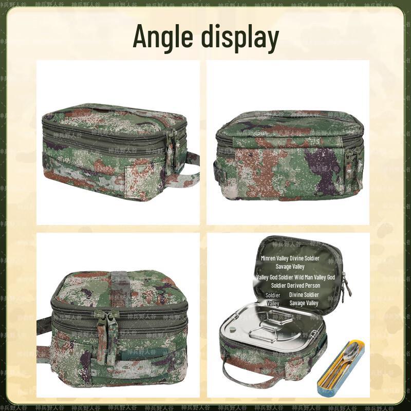 Portable Camouflage Outdoor Mess Kit with Tableware