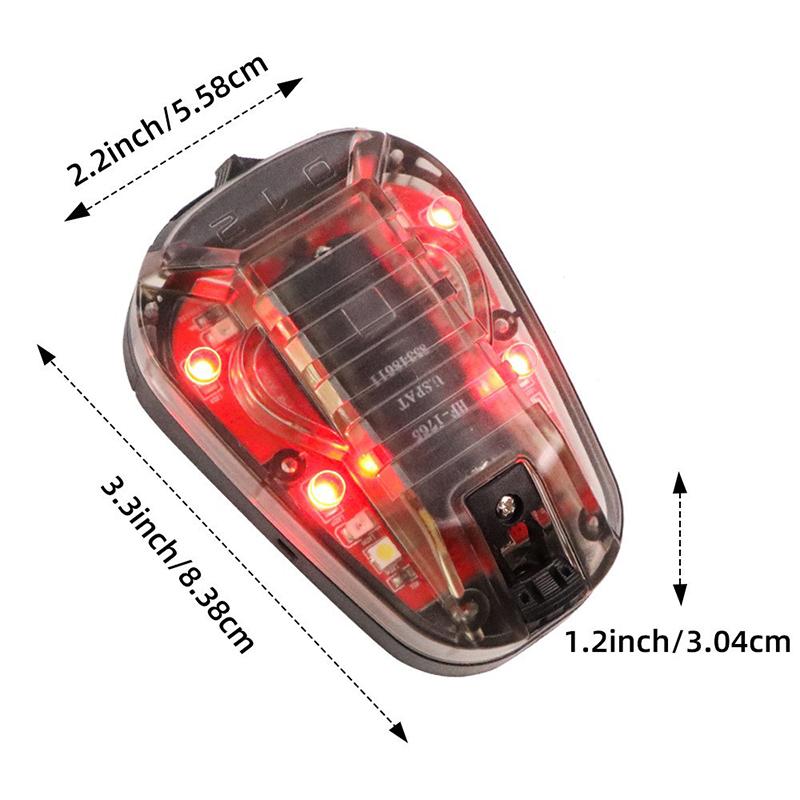Sport Helmet Light With Led Ir Strobe Outdoor Hiking Hunting Survival Safety Signal Flash Lamp Waterproof Helmet Ladybird Light