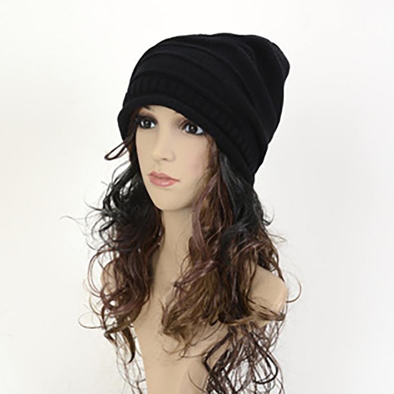Fashion Warm Winter Knit Crochet Beret Braided Baggy Women Lady Beanie Hat Ski