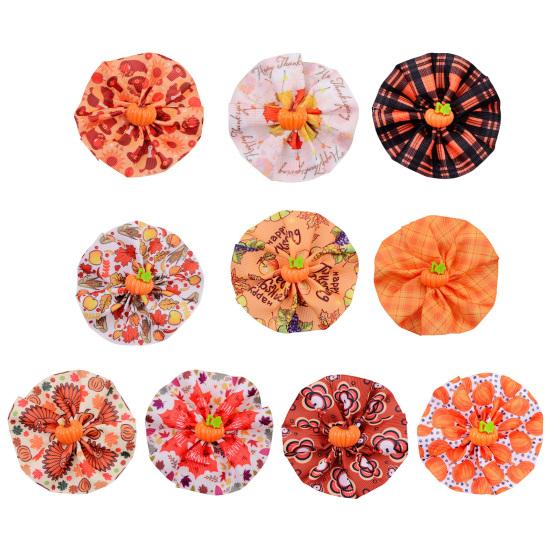 Dog Collar Charms with Elastic Band Thanksgiving Day Theme Print Pet Collar Slide