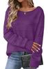 2026 Autumn/Winter European & American Loose Round Neck Knit Sweater, Women's Long Sleeve Solid Color Versatile Pullover