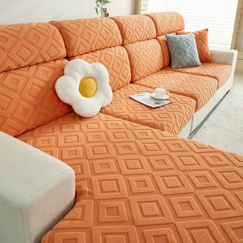 

Жаккардовые эластичные чехлы для диванов из флиса, 1/2/3/4-местные L-образные чехлы для угловых диванов, секционные диванные матрасы Backrest Cover S