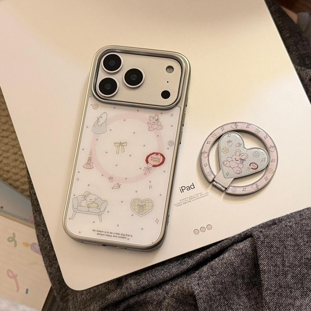 Cute Bunny Magnetic Phone Case for iPhone 16, iPhone 17, and iPhone 17 Pro Max