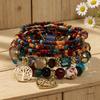 Boho Perlenarmband Instagram-inspiriert Nischenstil Farbblock-Stapelarmband-Set