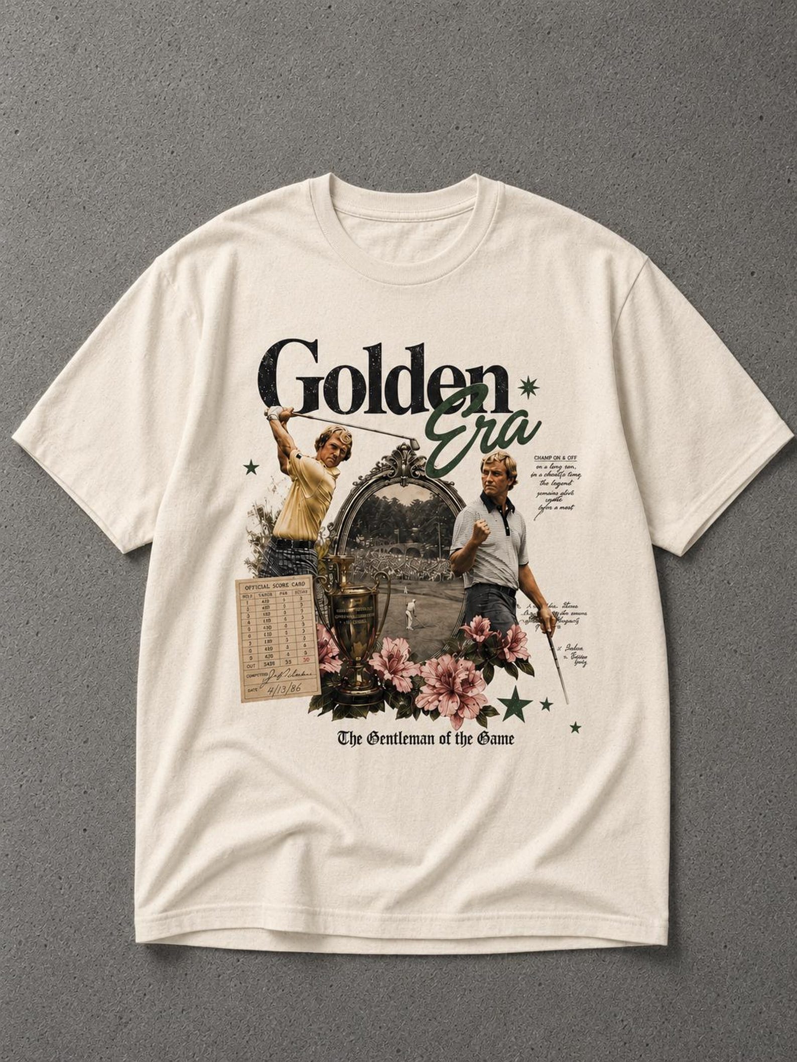 Golden Era Golf T-Shirt, Vintage Country Club Graphic Tee 4XL