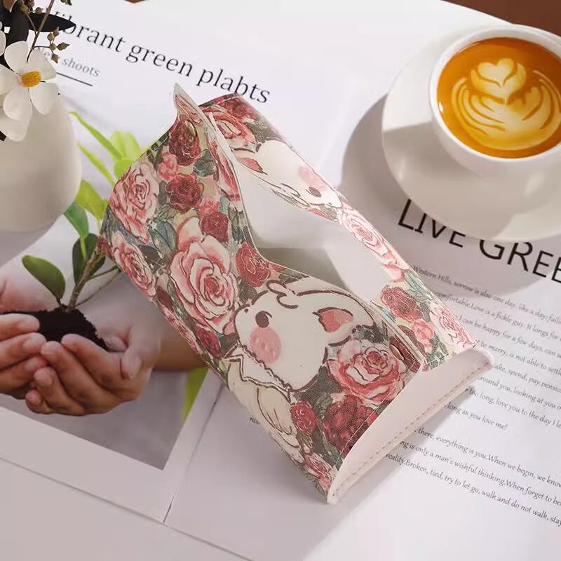 Beiyipin Cute Bonnie Rabbit Waterproof Faux Leather Tissue Box