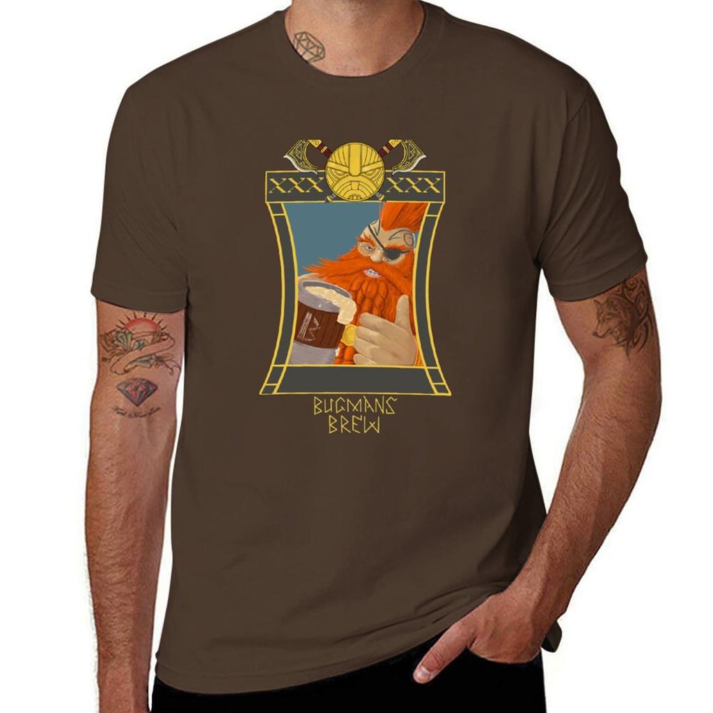 Bugmans brew, gotrek approved T-Shirt customizeds sports fans heavyweight t shirts for men