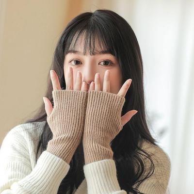 Autumn Winter Knitted Gloves Half Finger Warm Gloves  for Women Soft Warm Half Finger Handschoenen Unisex Guantes