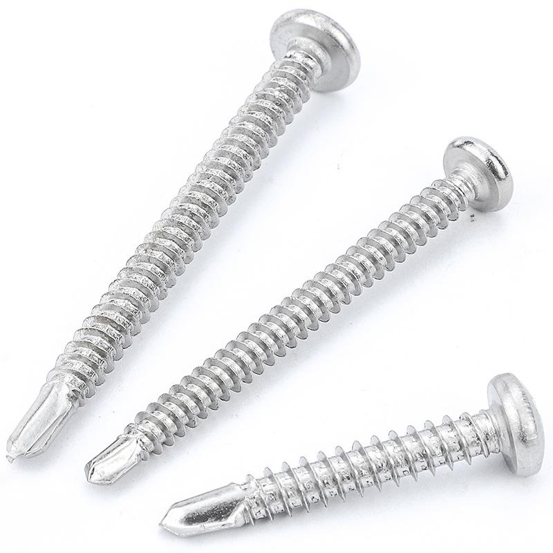 410 Stainless Steel Cross Round Head Screw Set with Pan Head and Dovetail Drill Screws